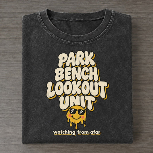 Park Bench Running On Fumes Club Vintage T-shirt – Black