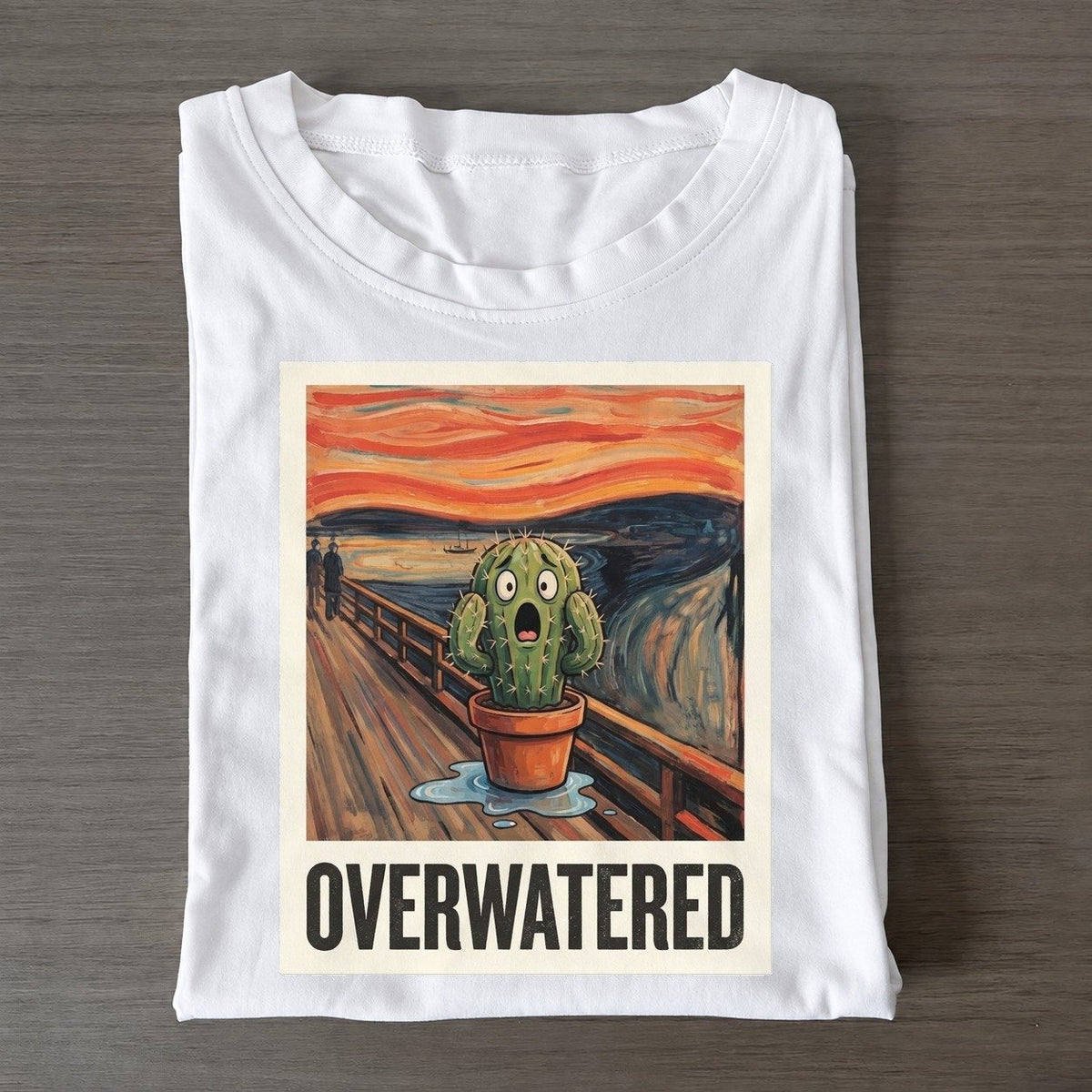 Cactus Scream Overwatered Scream Classic T-shirt – White