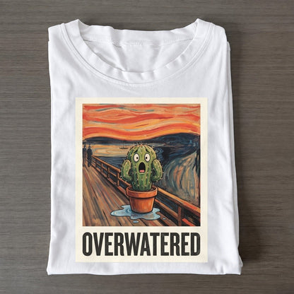 Cactus Scream Overwatered Scream Classic T-shirt – White