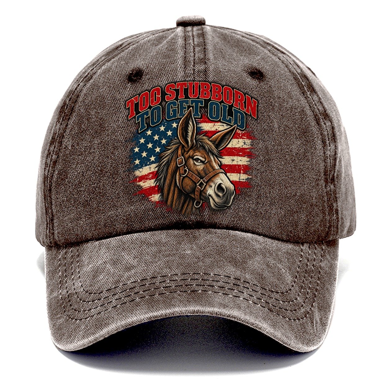Too Stubborn To Get Old Old Man Strong Classic Cap – Brown