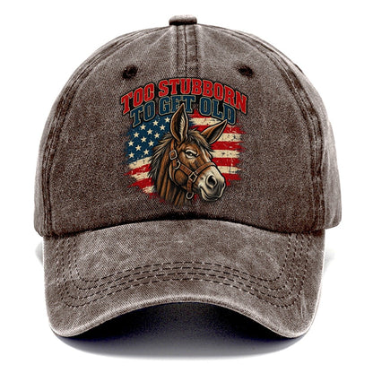 Too Stubborn To Get Old Old Man Strong Classic Cap – Brown