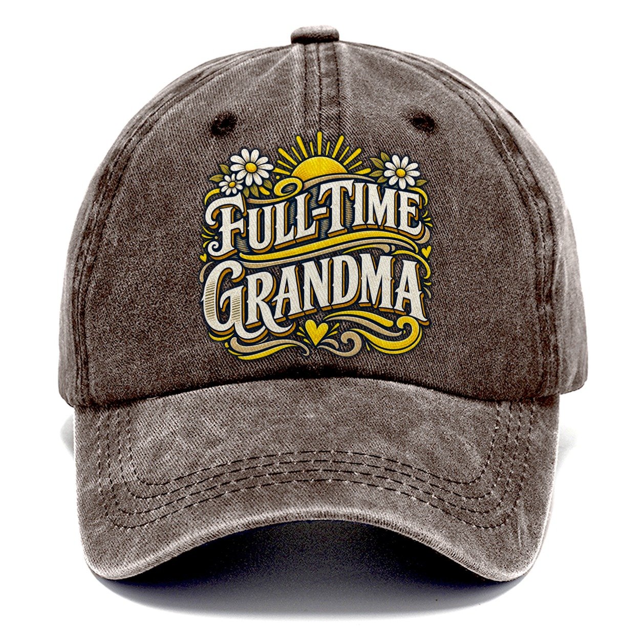 Full Time Grandma Retired Living Classic Cap – Brown