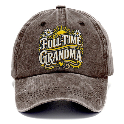 Full Time Grandma Retired Living Classic Cap – Brown
