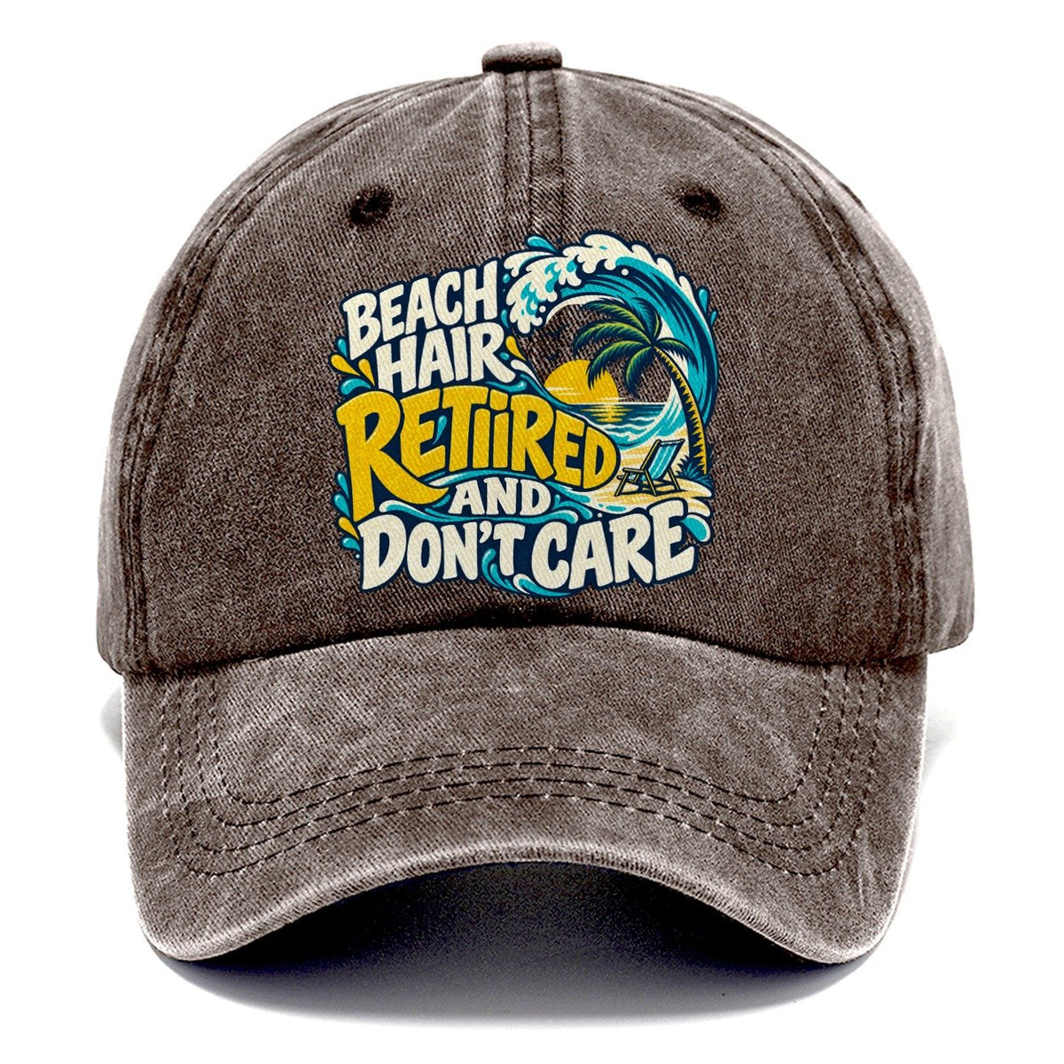 Beach Hair Retired And Don't Care Coastal Living Classic Cap – Brown