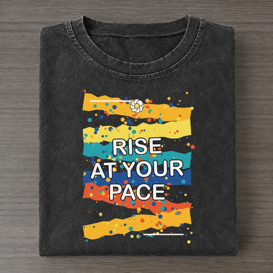 Rise At Your Pace Colorburst Uplift Vintage T-shirt – Black