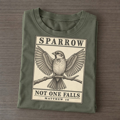 Sparrow Specimen Plate Creature Canticle Classic T-shirt – Army Green