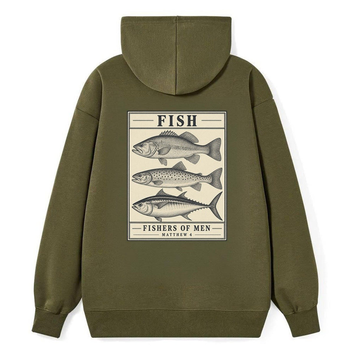 Fish Specimen Plate Creature Canticle Classic Pullover Hoodie – Armygreen