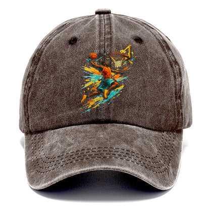 Basketball Dunk Silhouette Classic Cap – Brown