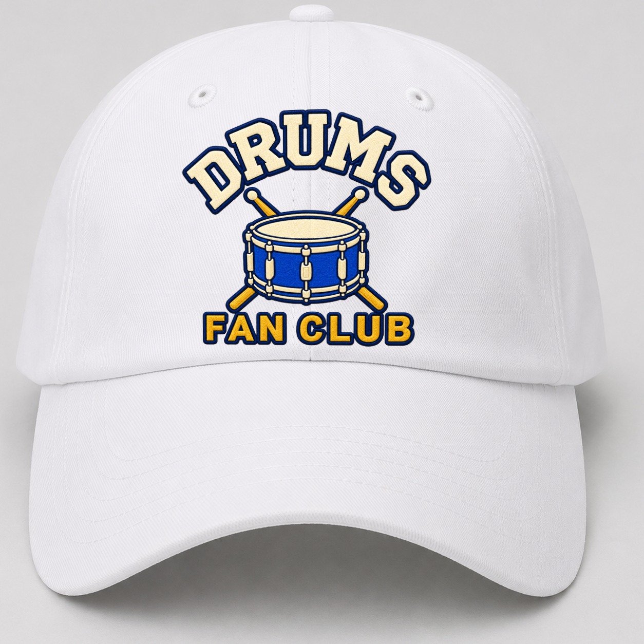 Drums Fan Club Baseball Cap – White