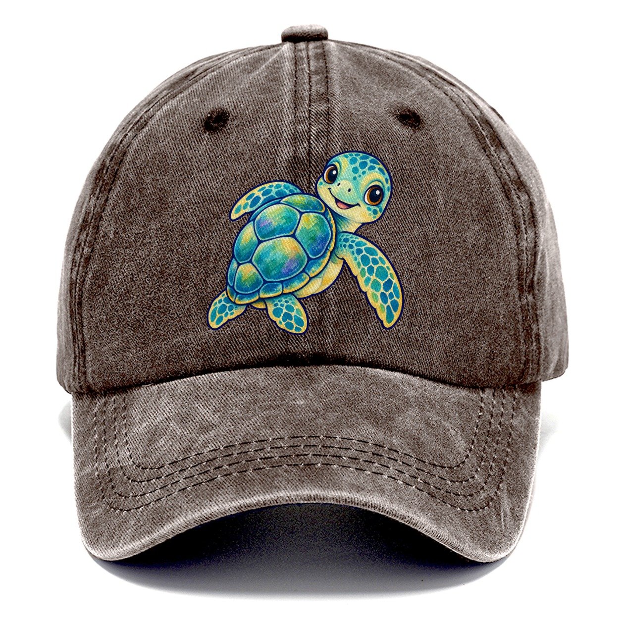Sea Turtle Shell Turn Sea Sprite Classic Cap – Brown