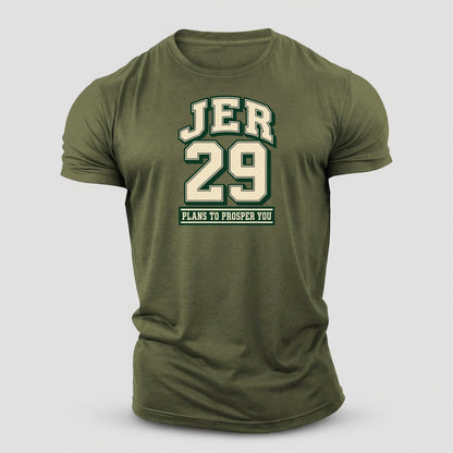 Jeremiah 29 Varsity Chapel Varsity Cotton T-Shirt – Army Green