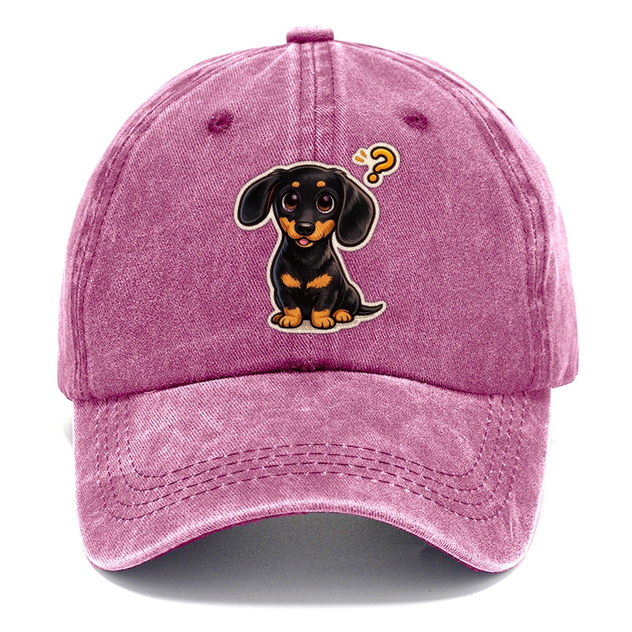 Confused Dachshund Questioning Everything Classic Cap – Dusty Rose