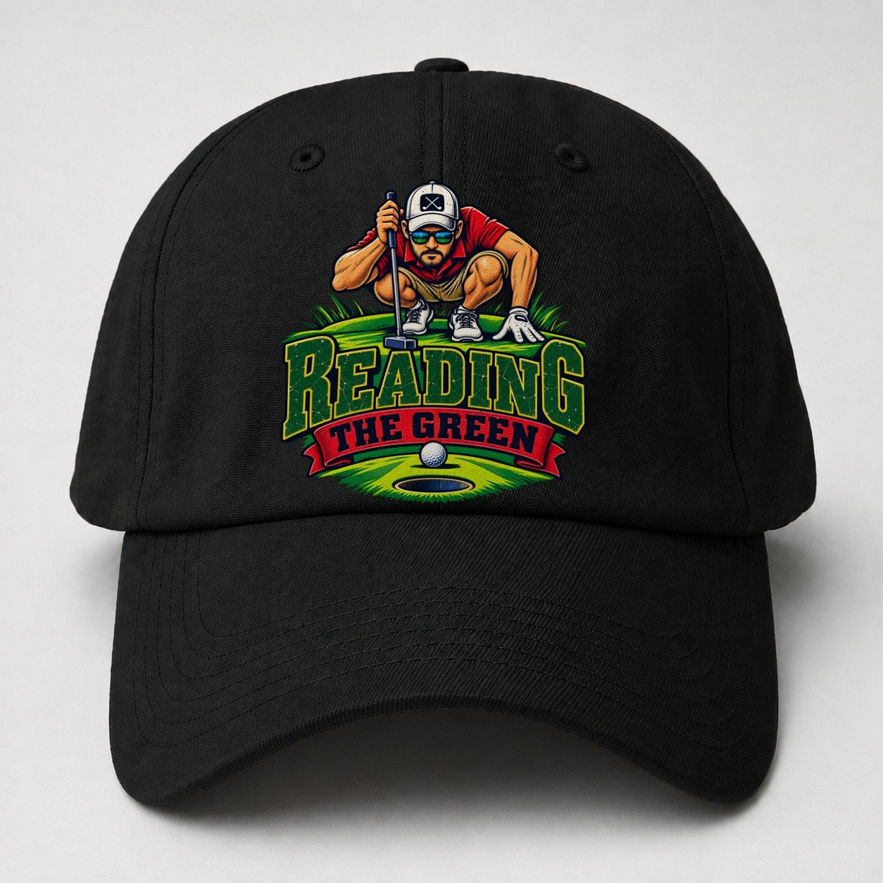 Reading The Green Golf Life Baseball Cap – Black