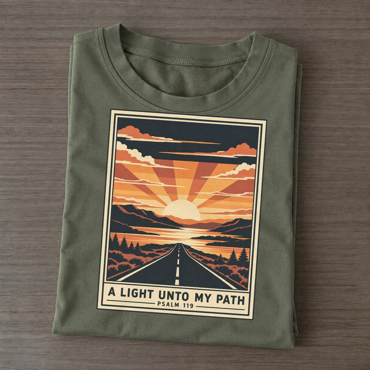 A Light Unto My Given Light Classic T-shirt – Army Green