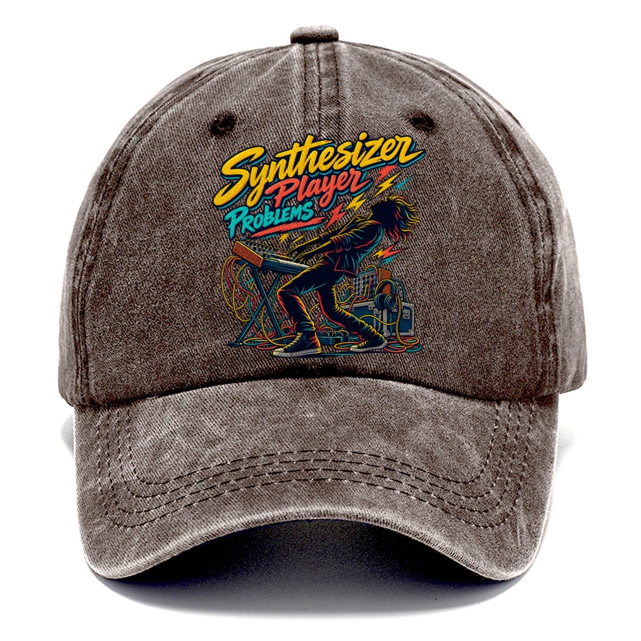 Synthesizer Player Problems Music Instruments Classic Cap – Brown
