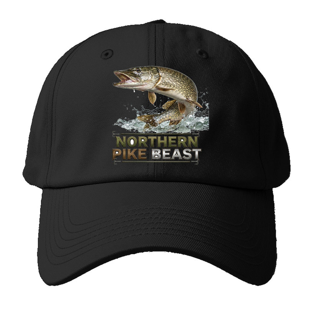Northern Pike Beast Baseball Cap – Black