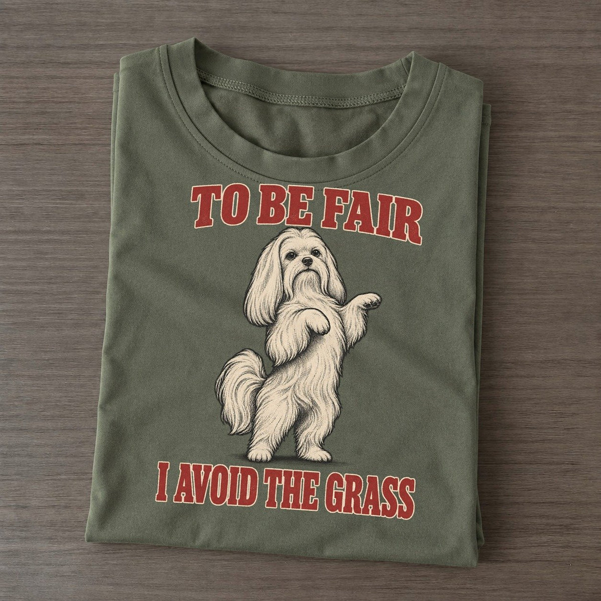 Maltese Dog Declarations Classic T-shirt – Army Green