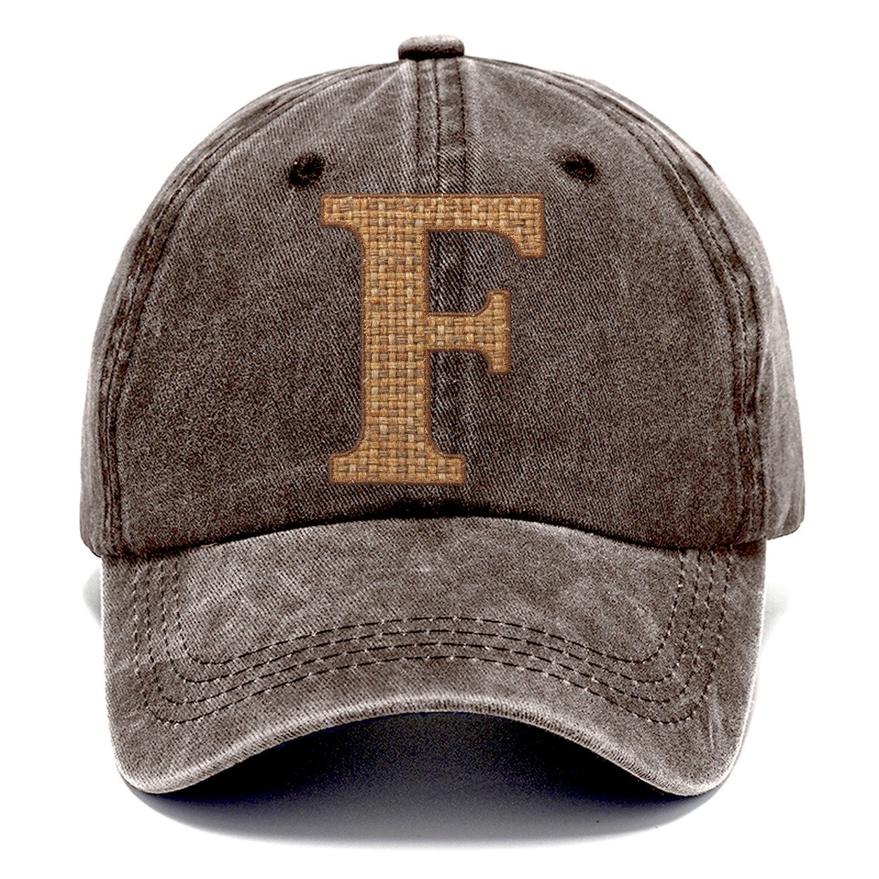 Woven Tweed F Monogram Classic Cap – Brown