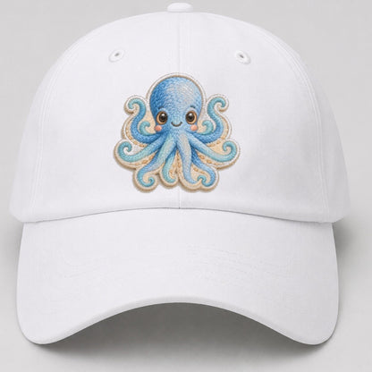 Pufferfish Puff Hello Sea Sprite Baseball Cap – White