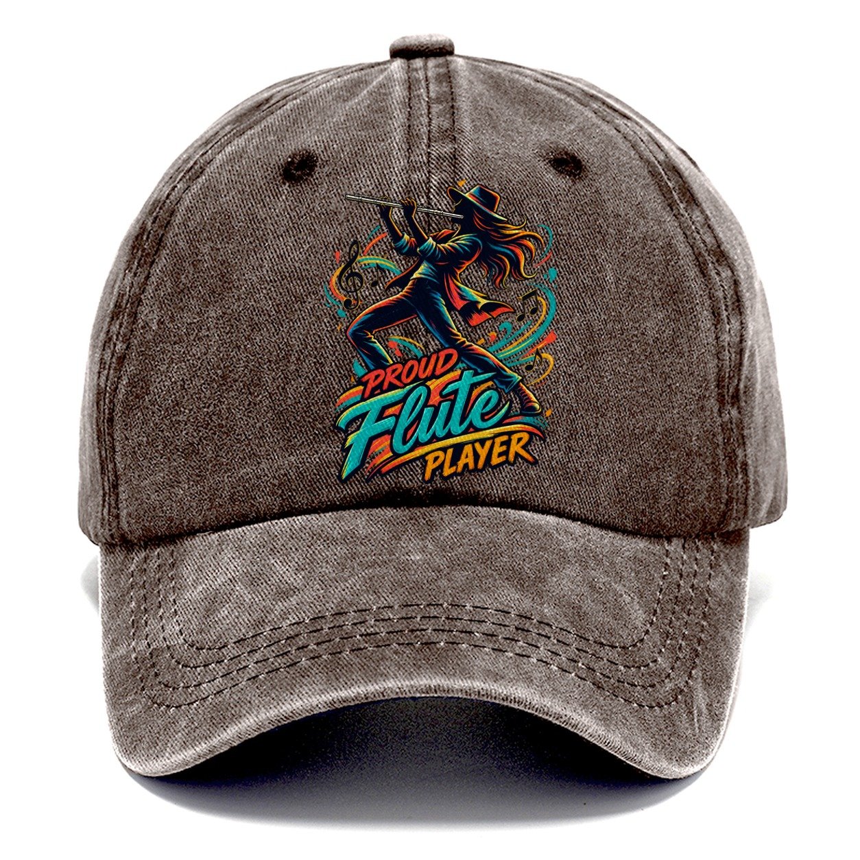 Proud Flute Player Music Instruments Classic Cap – Brown