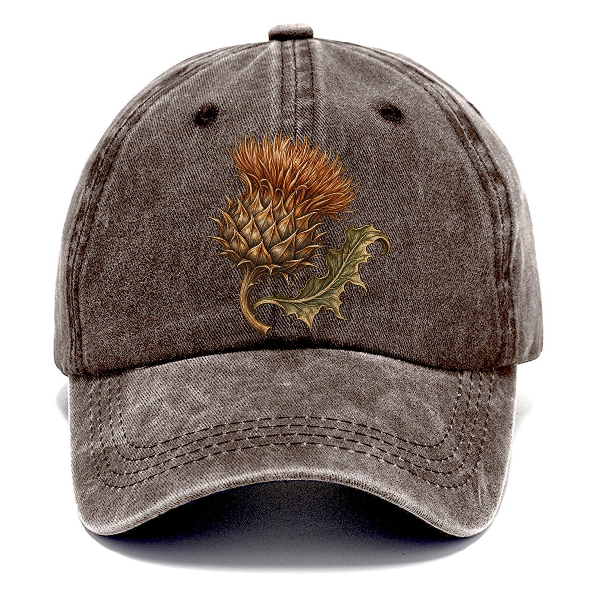 Copper Thistle Curled Leaf Pastimes Companions Classic Cap – Brown