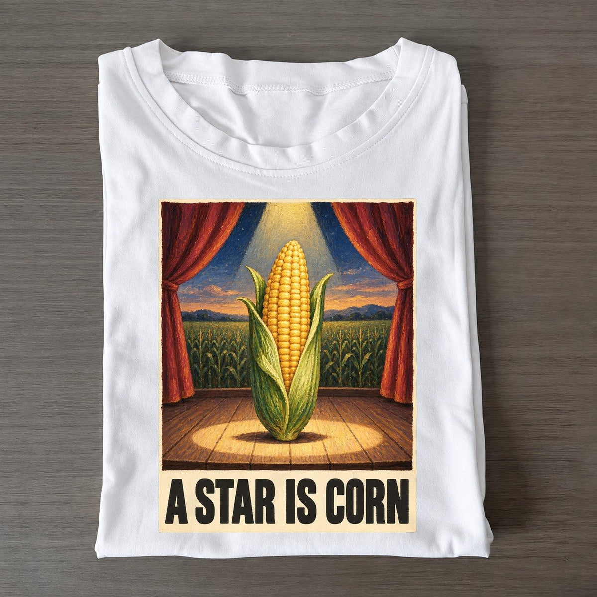 A Star Is Corn Painted Pop Culture Pun Classic T-shirt – White