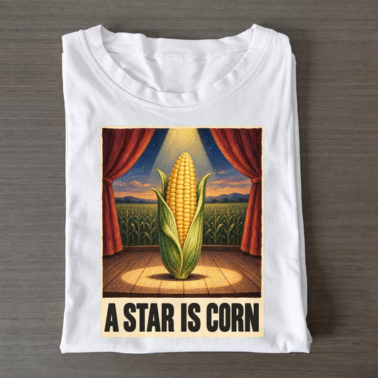 A Star Is Corn Painted Pop Culture Pun Classic T-shirt – White