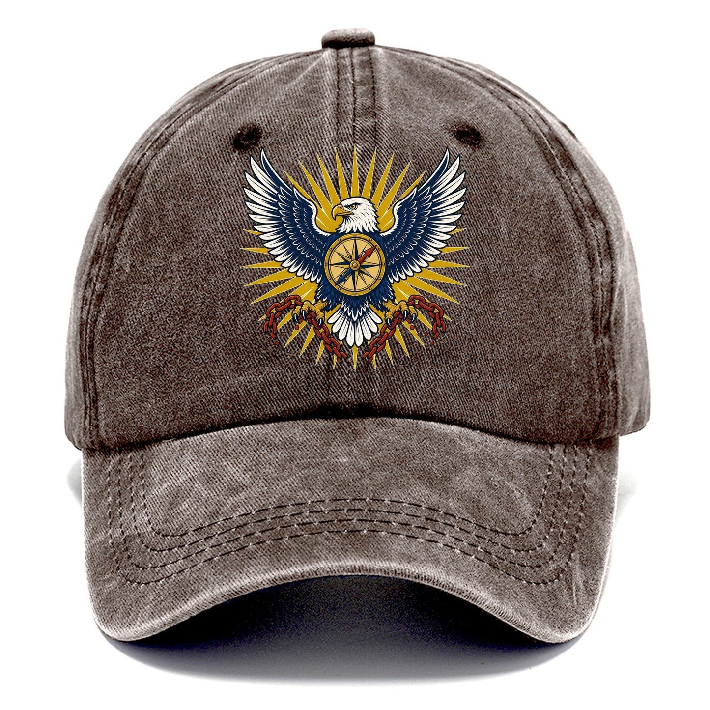 Eagle Chains Sunburst Classic Cap – Brown