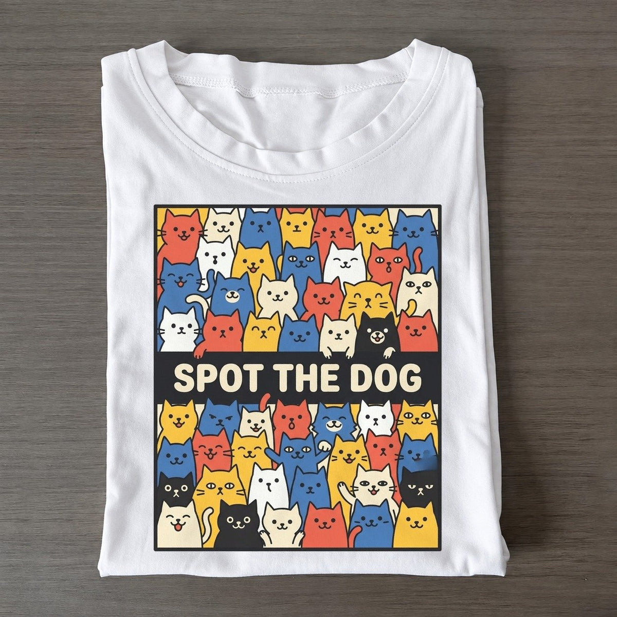 Spot The Dog Overcatted Classic T-shirt – White