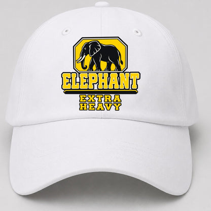 Elephant Extra Heavy Heavy Duty Baseball Cap – White