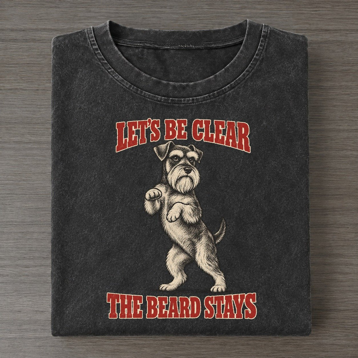 Miniature Schnauzer Dog Declarations Vintage T-shirt – Black