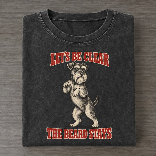 Miniature Schnauzer Dog Declarations Vintage T-shirt – Black