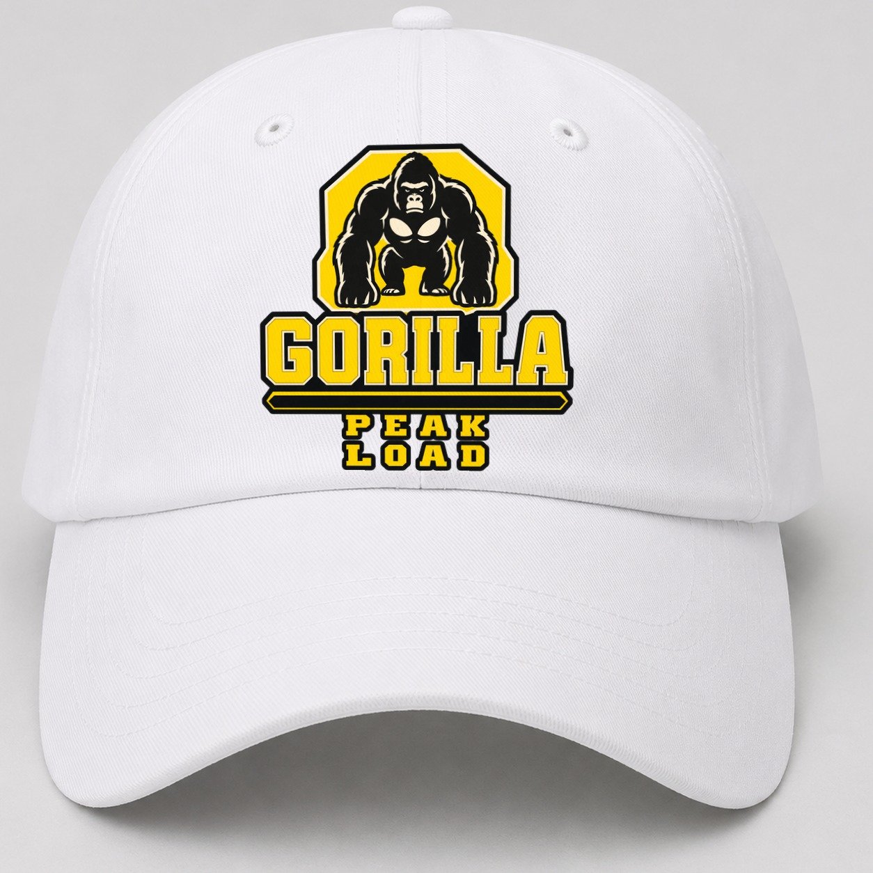 Gorilla Peak Load Heavy Duty Baseball Cap – White
