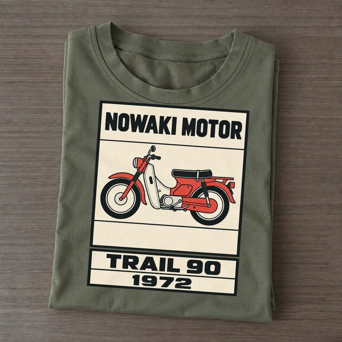 Nozomi Trail 90 Showa Speed Plates Classic T-shirt – Army Green