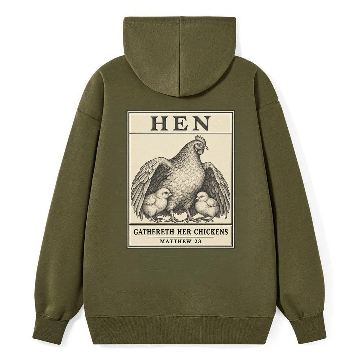 Hen Specimen Plate Creature Canticle Classic Pullover Hoodie – Armygreen