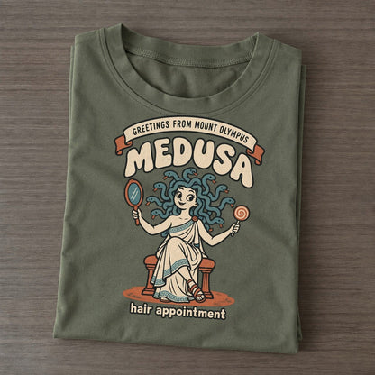 Medusa Olympus Gift Shop Classic T-shirt – Army Green
