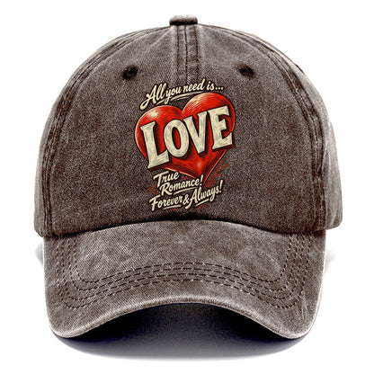 All You Need Is Love Heart Classic Cap – Brown