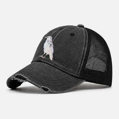 Raven Washed Trucker Hat – Black