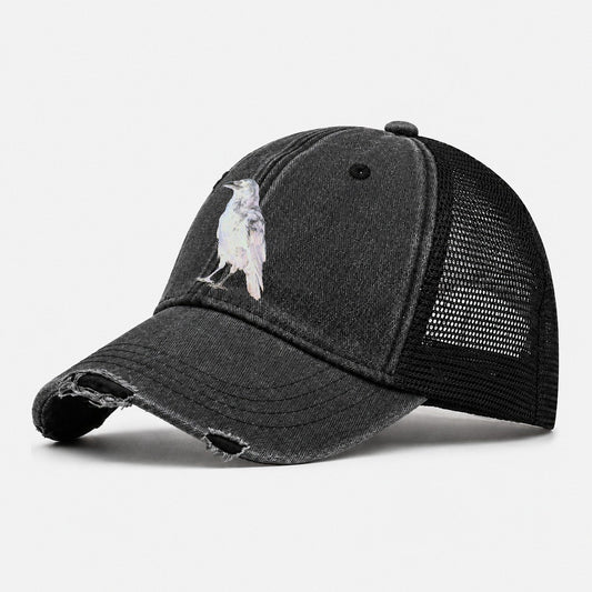 Raven Washed Trucker Hat – Black