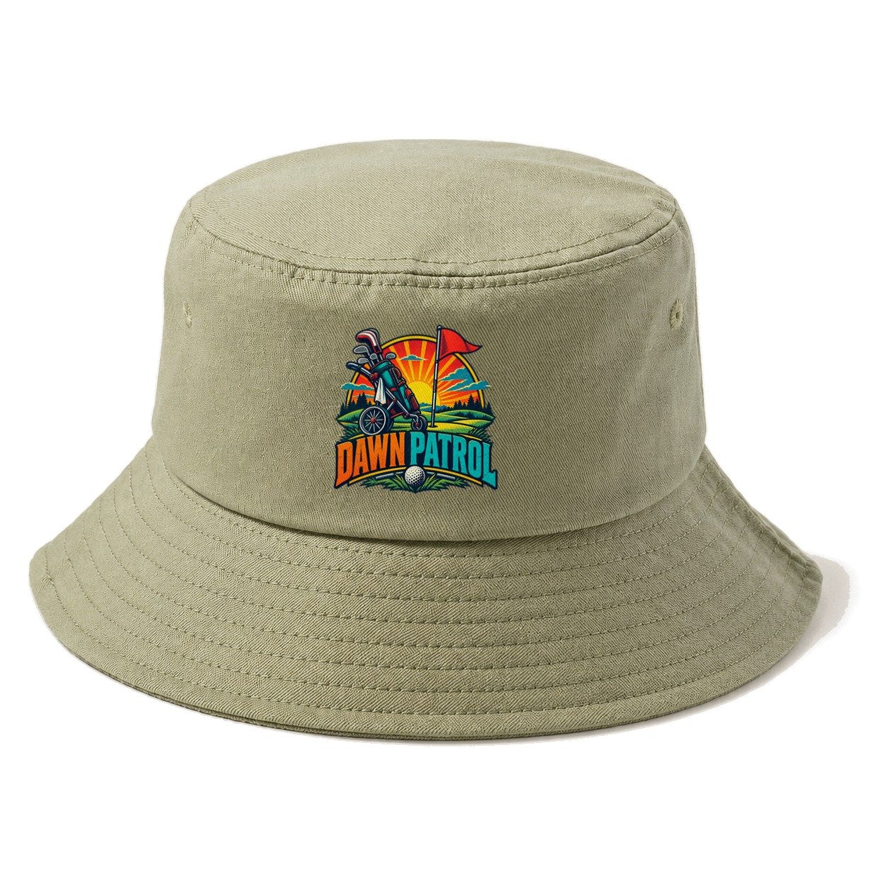 Dawn Patrol Golf Life Bucket Hat – Army Green
