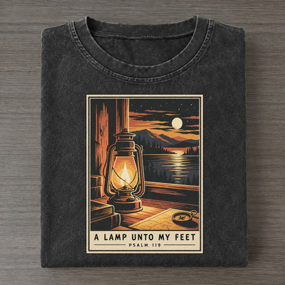 A Lamp Unto My Given Light Vintage T-shirt – Black