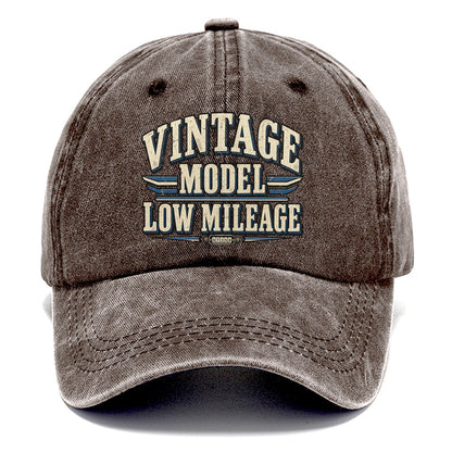 Vintage Model Low Mileage American Wit Classic Cap – Brown