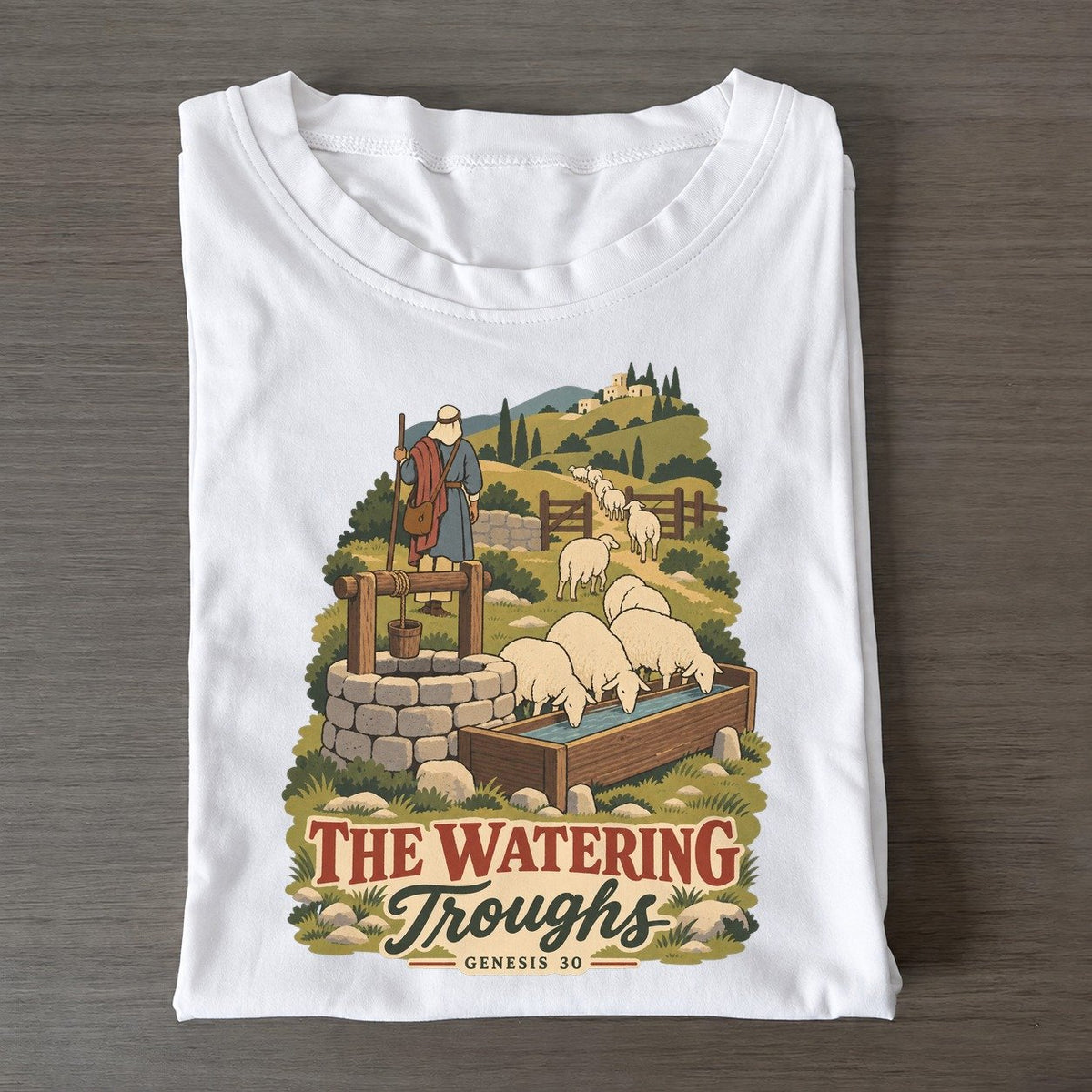 The Watering Troughs The Counting Gate Classic T-shirt – White