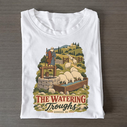 The Watering Troughs The Counting Gate Classic T-shirt – White