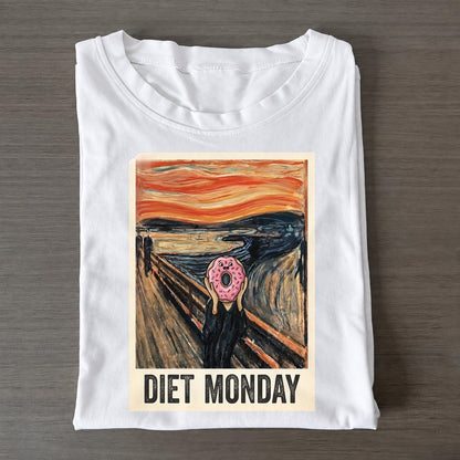 Donut Scream Diet Monday Scream Classic T-shirt – White