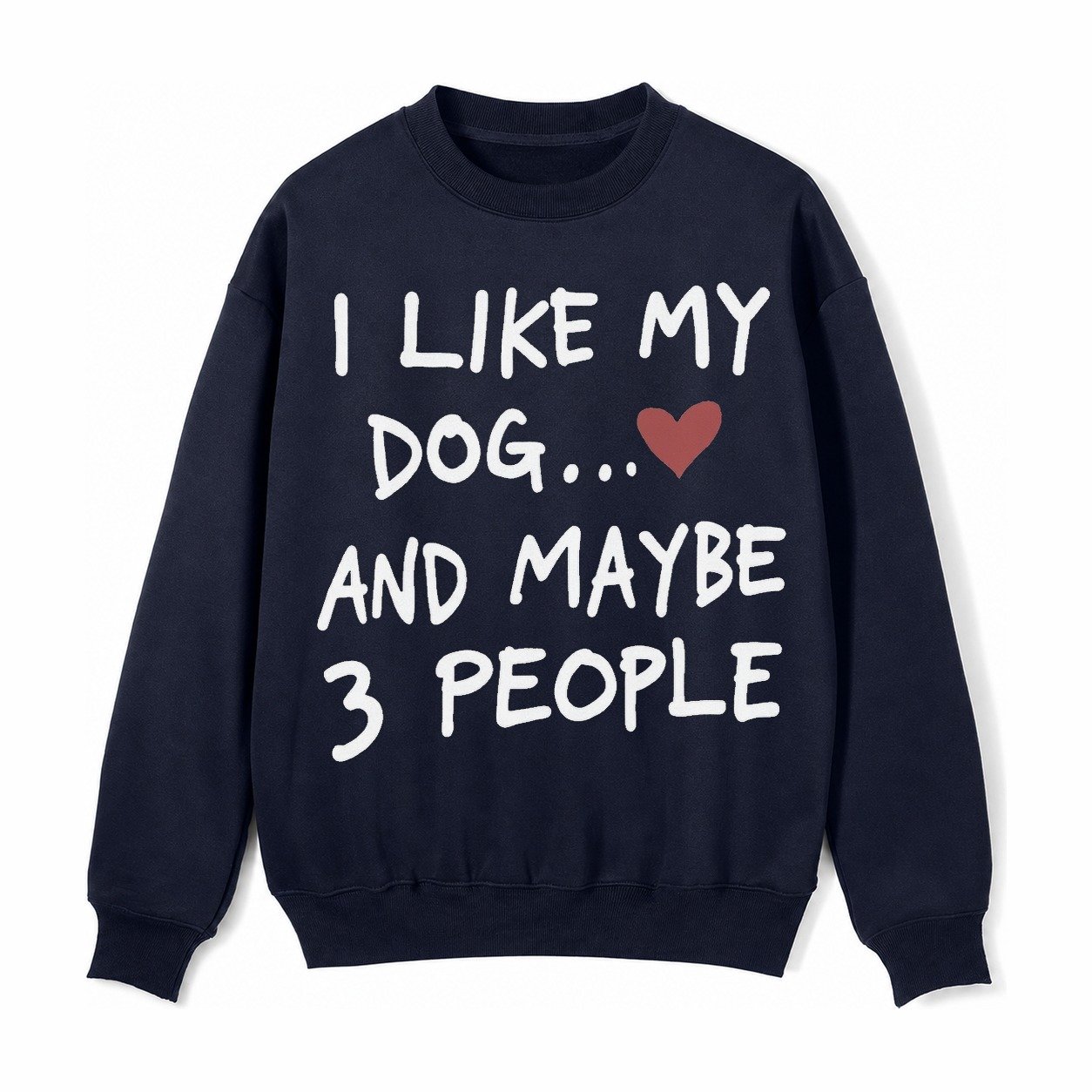 Dog Maybe 3 People Fleece Sweatshirt – Navy Blue