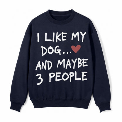 Dog Maybe 3 People Fleece Sweatshirt – Navy Blue