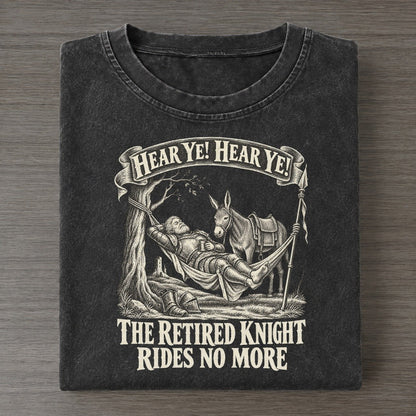 The Retired Knight In A Hammock Royal Decree Vintage T-shirt – Black