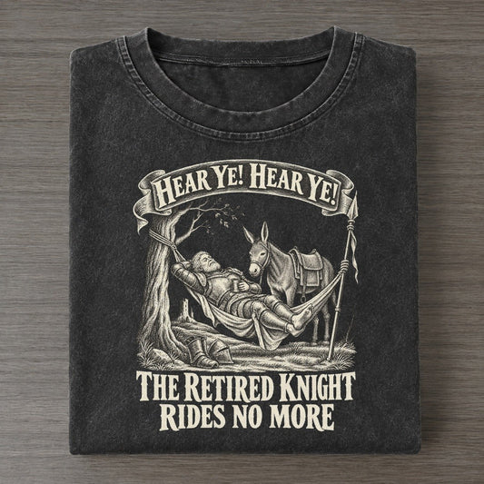 The Retired Knight In A Hammock Royal Decree Vintage T-shirt – Black