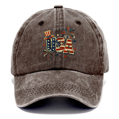 Usa Embroidery Patch Classic Cap – Brown
